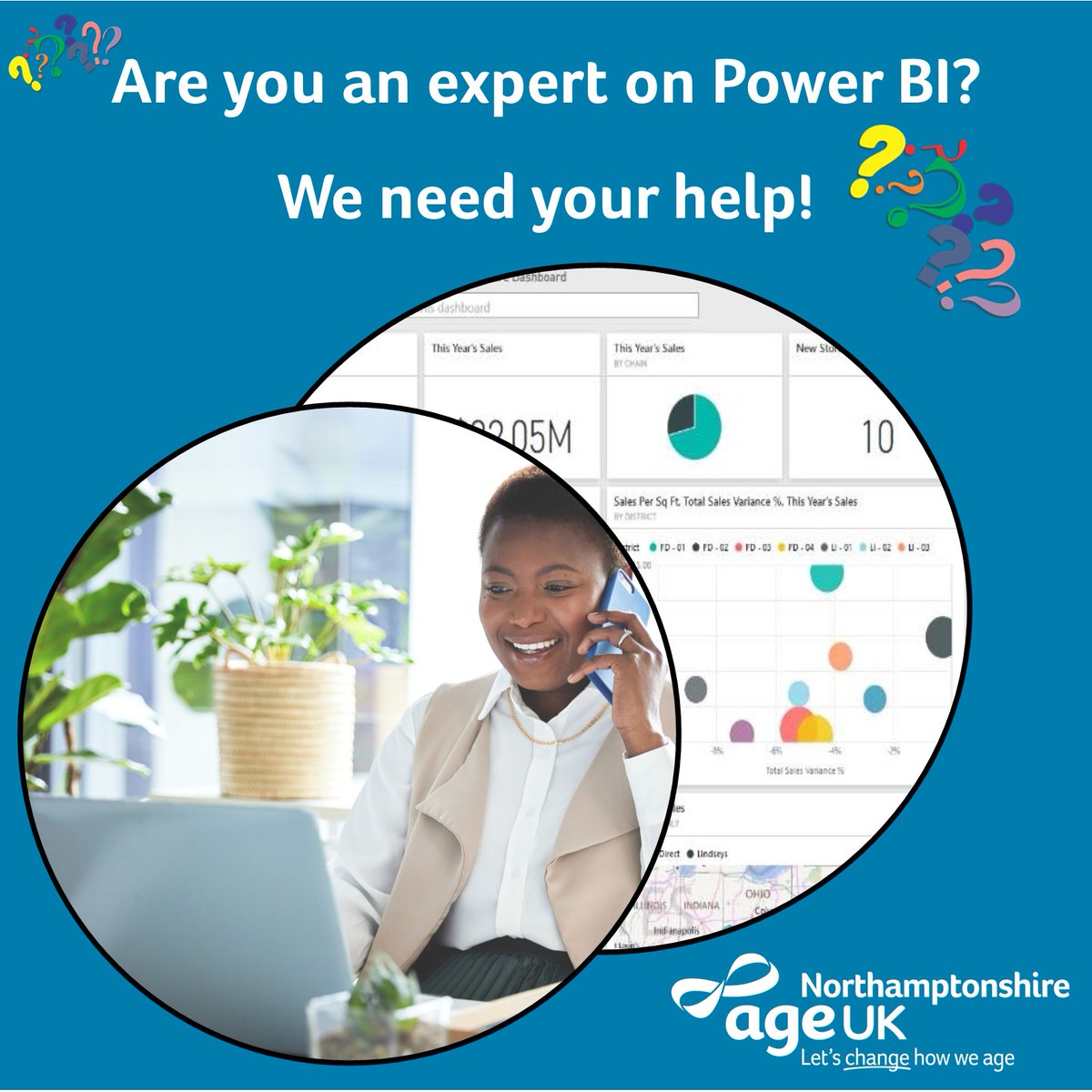Age UK Northants (@ageuknorthants) on Twitter photo We're looking for a local expert in #Microsoft #PowerBI to develop and finely tune our #charities reporting. If you'd like to earn a little extra money on a 'pay as we go' basis, we'd love to hear from you. Contact CEO, christopher.duff@ageuknorthants.org.uk #northamptonshire We're looking for a local expert in #Microsoft #PowerBI to develop and finely tune our #charities reporting. If you'd like to earn a little extra money on a 'pay as we go' basis, we'd love to hear from you. Contact CEO, christopher.duff@ageuknorthants.org.uk #northamptonshire