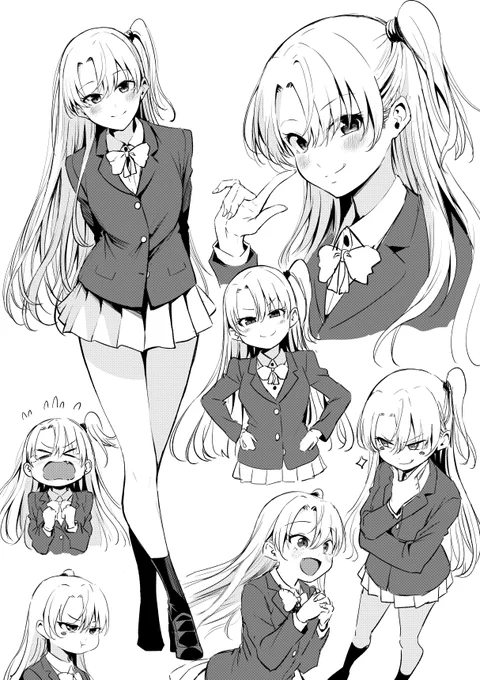 らくがき。このキャラはまったく関係ないですが次の漫画は漠然と普通の学園ものやりたいと思ってます。 