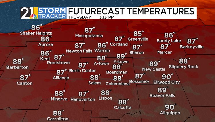 JimmyWfmj's tweet photo. Will our steak of 90 degree days continue? It's going to be close. 🤏

Temperatures will rise to near 90 degrees on both Thursday and Friday afternoon, but may not make it there in all locations. 🌦 https://t.co/CClAVPbcjY