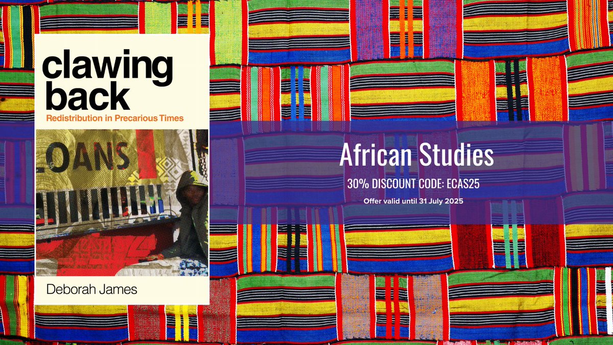 MNG - University Presses (@mngup_books) on Twitter photo Drawing on a comparative ethnography in South Africa and the UK, CLAWING BACK explores how notions of reallocation and payout are intimately connected with those of compensation for a loss.
Browse our virtual #ECAS2025 exhibition: combinedacademic.co.uk/ecas-2025/
<a href="/CAAS_CZ/">Czech Association for African Studies</a> #AfricanStudies Drawing on a comparative ethnography in South Africa and the UK, CLAWING BACK explores how notions of reallocation and payout are intimately connected with those of compensation for a loss.
Browse our virtual #ECAS2025 exhibition: combinedacademic.co.uk/ecas-2025/
<a href="/CAAS_CZ/">Czech Association for African Studies</a> #AfricanStudies