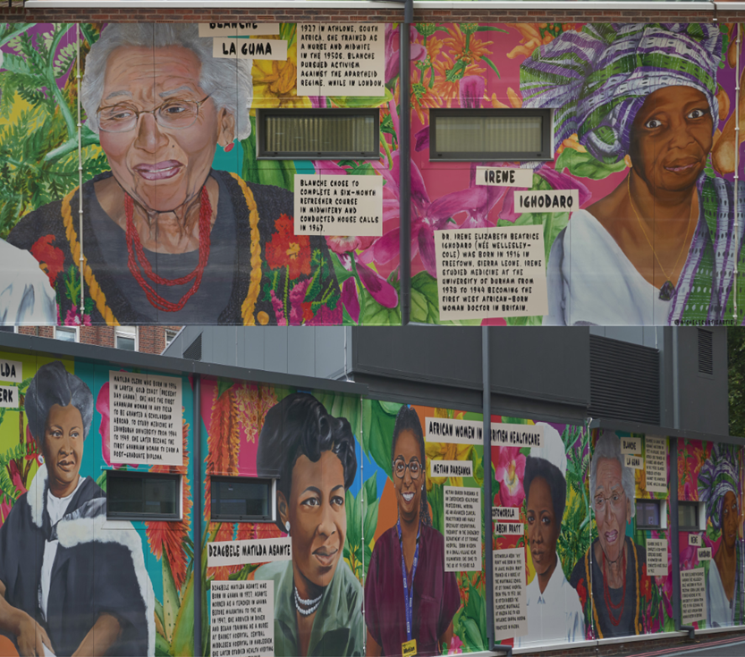 YHP unveils third hospital mural to commemorate the ‘Hidden History’ of African Women in the British Health Service, HMJ, Vol. 4, No. 2 (Winter 2024/2025), p. 11. historymatters.online/journal. <a href="/hakimadi1/">Hakim Adi</a> <a href="/amelimetre/">A to the S</a> @Claudia_writes <a href="/alejataddesse/">Aleja ዓለጃ</a> <a href="/tionneparris/">Tionne</a> <a href="/kabaessence/">danny thompson</a>