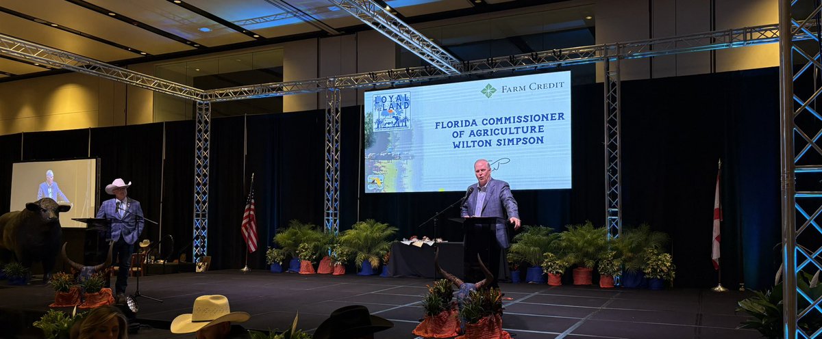 WiltonSimpson's tweet image. Always great to be with the Florida Cattlemen’s Association — an organization made up of men and women who understand hard work, responsibility, and the importance of passing on our way of life to the next generation. Congratulations to this year’s Sweetheart, Valerie Yoder!