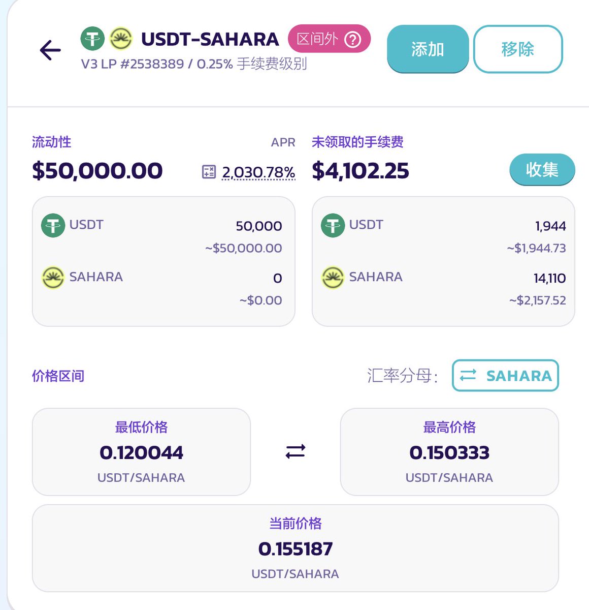 今天的大热门新币 $SAHARA ,大概跑了40分钟, 赚了8%, 现在的新币LP也越来越卷, 都没什么大肉了~

为什么做这个区间呢, bybit的盘前合约已经给出了定价, 市场认定的价格而且是在交易量很大的情况.  那在币安上现货之前这个价格变动都不会太大. 有UP预期的情况链上会有溢价 ,