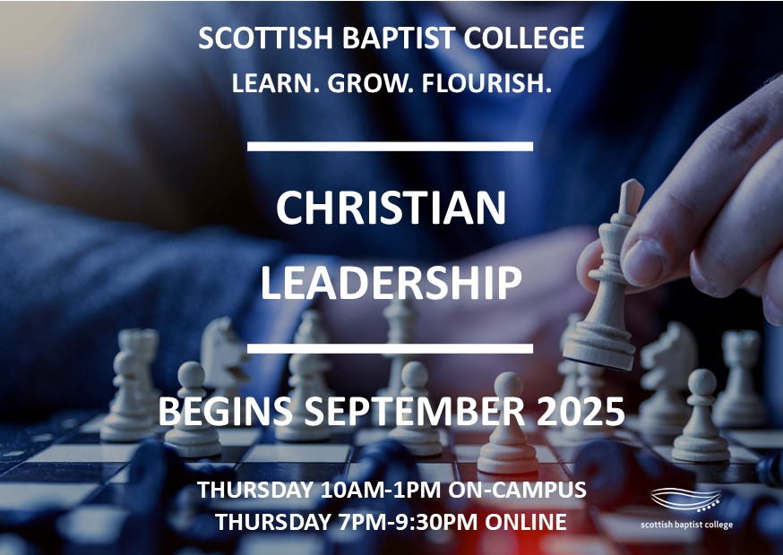 Scottish Baptist College (@scotbaptcollege) on Twitter photo Alasdair Black will be leading our class in Leadership. It's a great class for anyone already in leadership or who is heading towards it in any form. It reflects on what Scripture says & looks at a variety of models of leadership.
For more info, email graham.meiklejohn@uws.ac.uk Alasdair Black will be leading our class in Leadership. It's a great class for anyone already in leadership or who is heading towards it in any form. It reflects on what Scripture says & looks at a variety of models of leadership.
For more info, email graham.meiklejohn@uws.ac.uk
