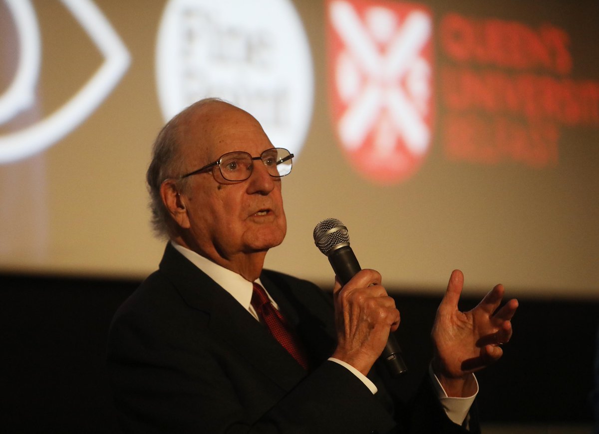 QUBAlumni's tweet image. The life and legacy of Queen’s Chancellor Emeritus, Senator George Mitchell, were brought to the screen in a powerful new documentary which premiered in Belfast last night.
Developed in partnership with FinePoint Films, the documentary was directed by Trevor Birney and…