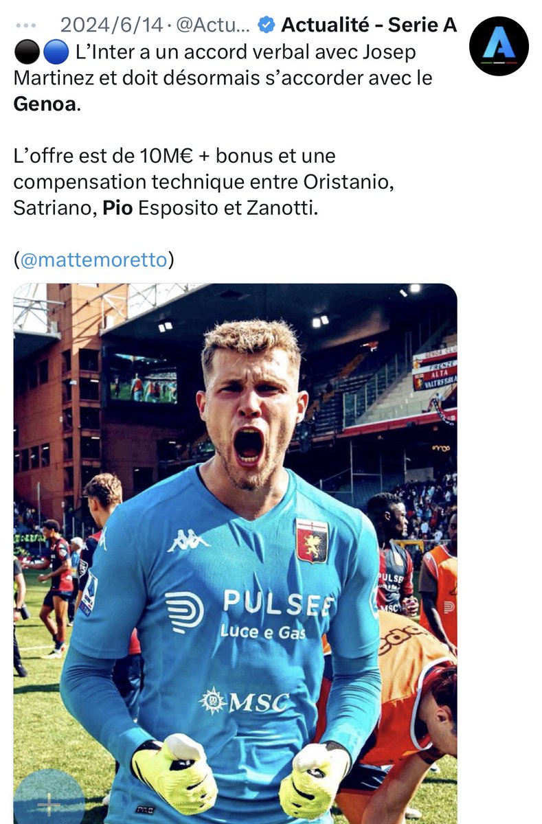 L'unico problema dell'Inter = Ausilio tweet media