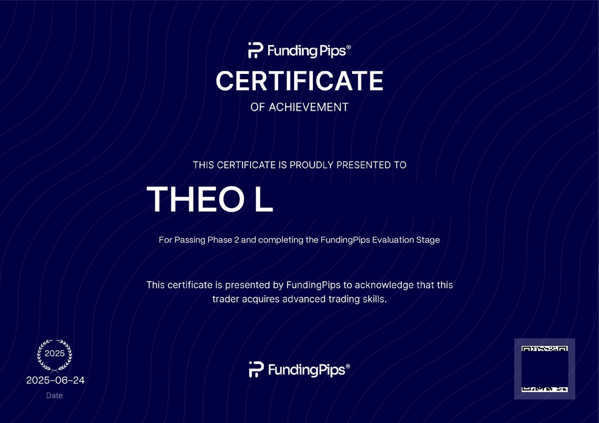 Theooofx's tweet image. $EU 🇪🇺 / 🇺🇸
Another @fundingpips passed in less than a week ✅
Thanks again @Khldfx for this great propfirm