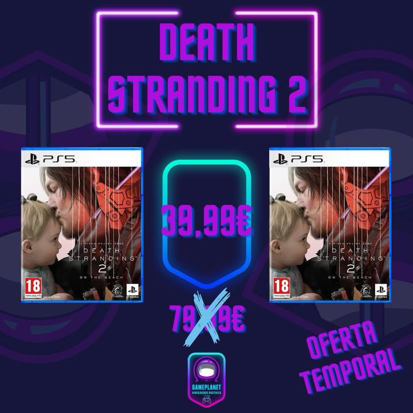 ¡MEGAOFERTA!
Death Stranding 2 PS5
39,99€ Precio final ⭐
Juego completo 🎮
En Castellano 🇪🇸
Oficial y con garantía ✅
Preguntas o pedidos por Mensaje 📩