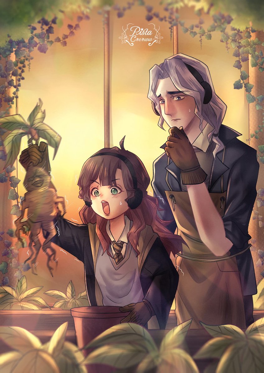 PistaCoco_ww's tweet photo. Herbology Class a little bit chaos that day, a young lady pulled the mandrake without following any instructions from her Professor.
Class ended earlier because of her act.
|| Alva Lorenz x Claire Thompson ⚡️🍀 || #LoCla ||
#hogwartsmemories25
#yumeship
#yumetwt
#Ocxcanon https://t.co/p61dBQjy4o