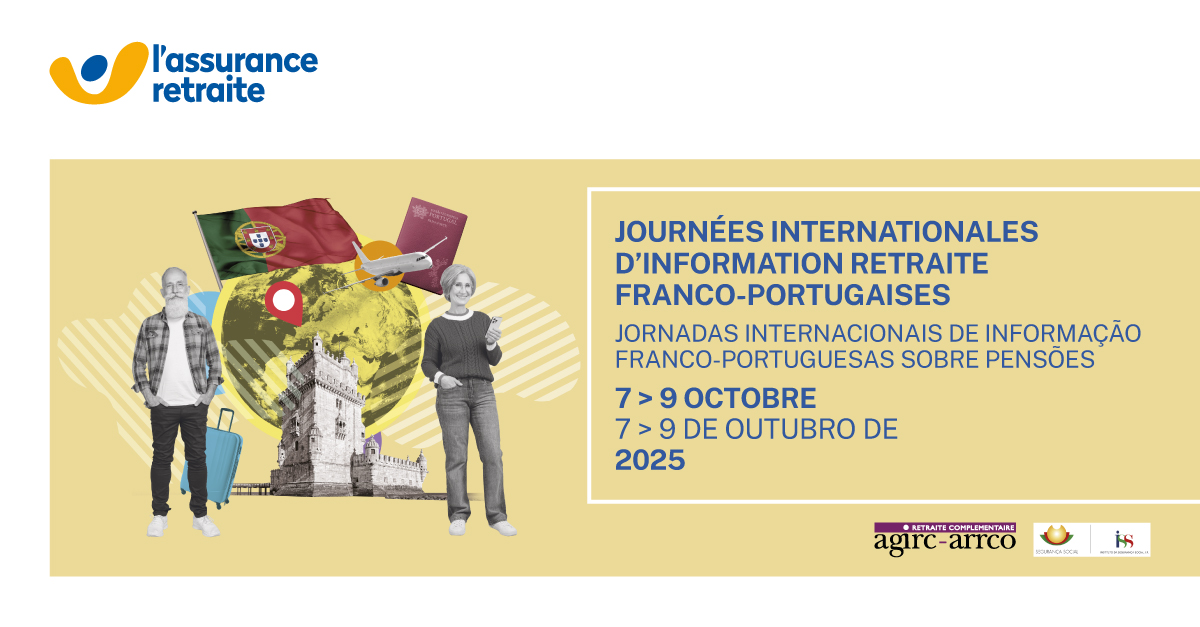 📢 Les journées internationales d’information retraite franco-portugaises se tiendront du 07 au 09/10 !
Une occasion de faire le point sur sa carrière ou son projet d’expatriation au Portugal.
Inscriptions👉 lassuranceretraite-idf.fr/home/actif/act…
#JIIR #LAssuranceRetraite
<a href="/seg_social_pt/">Instituto da Segurança Social</a>