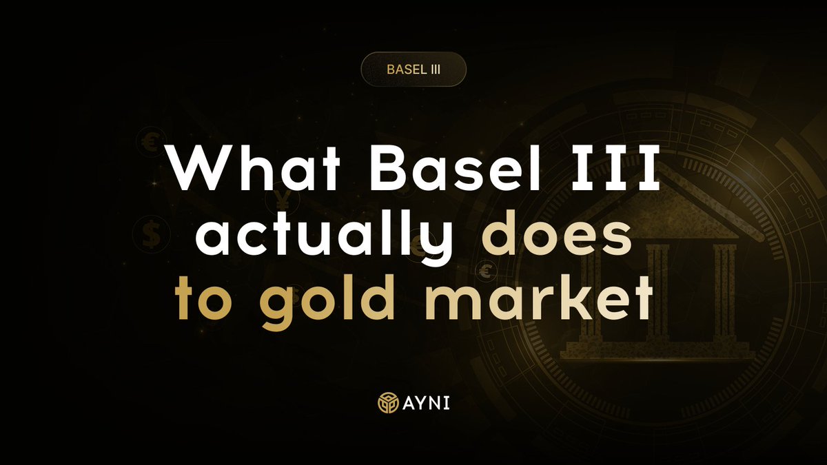 What Basel III Actually Does to Gold Market👇

Continuing the Basel III story — let’s look at the actual mechanisms driving this shift toward physical gold.

Here’s what’s now in place:

🔸 Tier 1 status for physical gold
Banks can now hold it at full value — same level as cash.