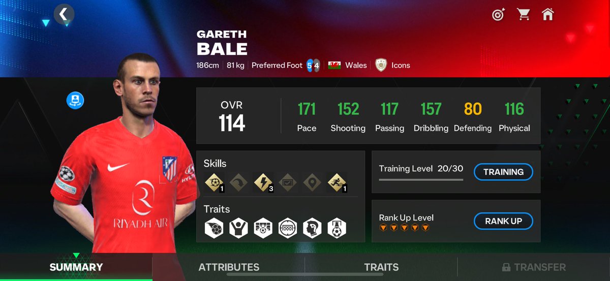 Bace__God's tweet photo. @FCMMIZ Bale who is suppose to be the fastest striker in the game either 34 speed is slower than Eusebio even either at max traits. I’m so confused https://t.co/L1jvqawxUY