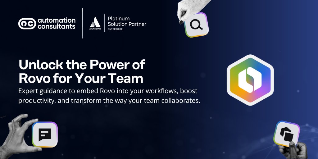 Ready to unlock the full potential of Rovo Agents for your team? 

Don’t miss out - book your free consultation with a Rovo expert today and start transforming how your team works!

Book your free consultation now 👉  bit.ly/4k3Jb3m

#RovoAgents #Atlassian #Teamwork