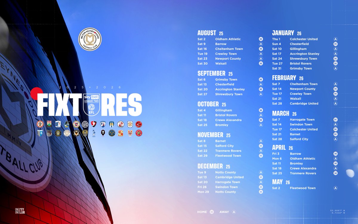 Here's our 25/26 fixture list in full! 🗓️

#COYD