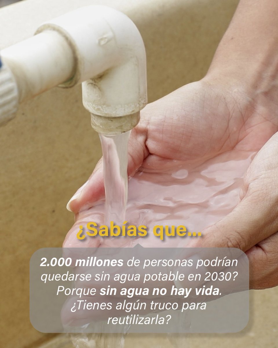 AECID_es's tweet photo. 💧 2.000 millones sin agua potable en 2030 si no actuamos. La crisis hídrica es una realidad. La cooperación trabaja en infraestructuras, pozos y acceso justo al agua 💦
Sin agua no hay vida, y sin cooperación no hay solución #AECIDAgua @cooperacionesp #somoscooperación https://t.co/5xmg14GDkF