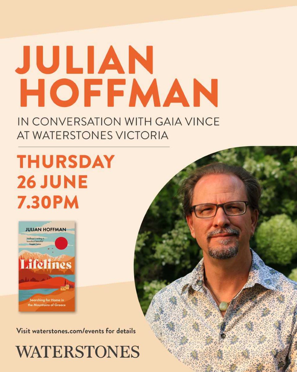 Elliott & Thompson (@eandtbooks) on Twitter photo TONIGHT - join <a href="/JulianHoffman/">Julian Hoffman</a> & <a href="/WanderingGaia/">Gaia Vince</a> at <a href="/WaterstonesVic/">WaterstonesVictoria</a>. They'll be discussing Julian's new book #Lifelines and his life in Prespa, a remote corner of Europe filled with stone villages, snow-capped mountains & wildlife.
🎟️bit.ly/4kXaSvH TONIGHT - join <a href="/JulianHoffman/">Julian Hoffman</a> & <a href="/WanderingGaia/">Gaia Vince</a> at <a href="/WaterstonesVic/">WaterstonesVictoria</a>. They'll be discussing Julian's new book #Lifelines and his life in Prespa, a remote corner of Europe filled with stone villages, snow-capped mountains & wildlife.
🎟️bit.ly/4kXaSvH