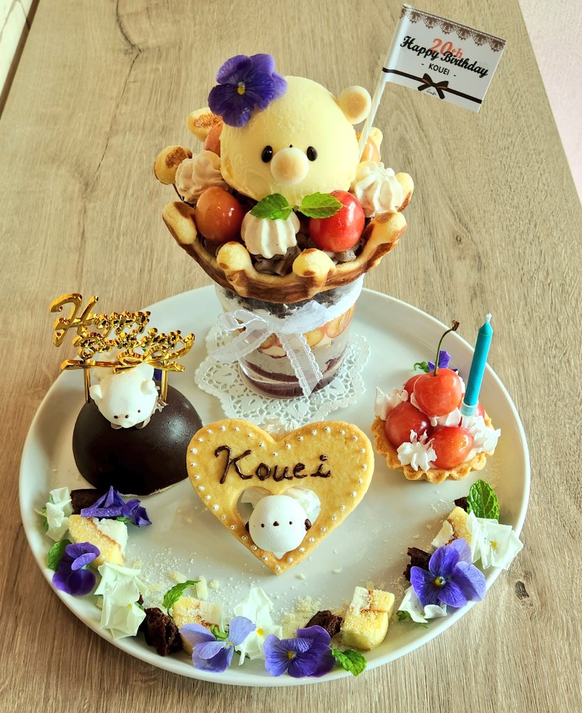 先日ご注文いただきましたオーダープレート🐻 『チョコレートを使って