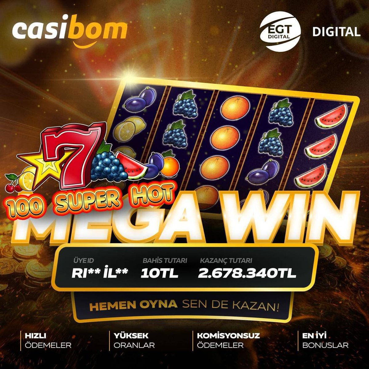 🕊️Mahjong Wins Super Scatter ile Casibom'da 100.000X kazanç fırsatını yakala!
Pragmatic Play'in yeni oyunu seni bekliyor!

🔗Hemen Oyna: bit.ly/4ngUFmM

#casibomgiris hovarda bets10 #grandpashabet
#betchip #marsbahis otobet