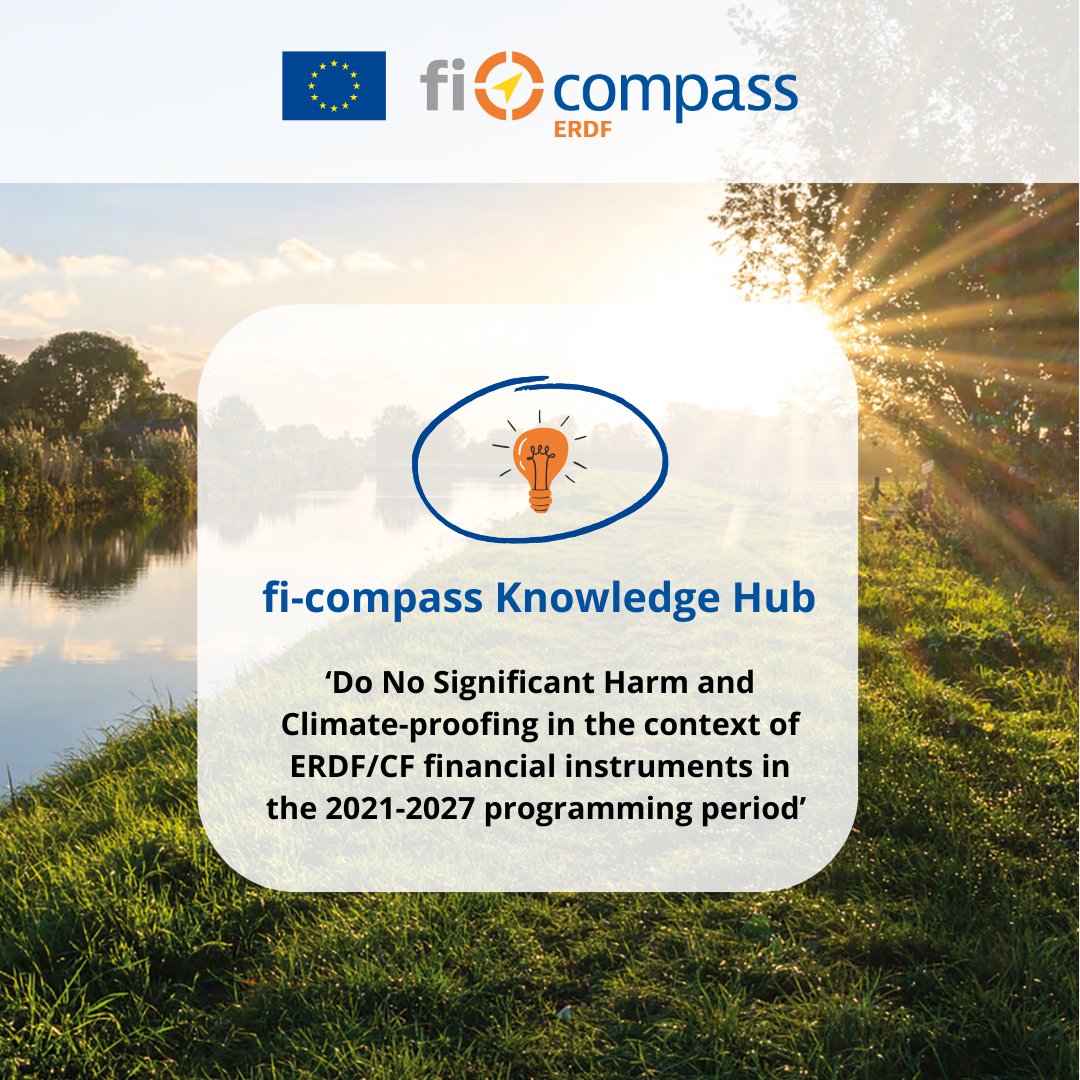 🆕 Rules under the Common Provisions Regulation focus on making sure infrastructure projects funded by #financialinstruments respect our environment.

This includes “climate proofing” for investments lasting more than 5 years.

🌱 Learn more ⤵
fi-compass.eu/library/how-to…
#ficompass