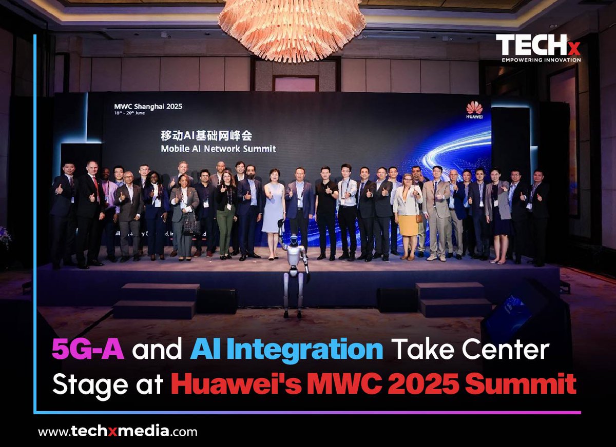 TECHxMediaUAE's tweet image. Mobile AI is here and @Huawei is leading the charge!

At #MWCShanghai2025, Huawei unveiled big moves for next-gen mobile AI 
✅ Launched the GSMA Foundry project: Mobile Network for Thriving AI
✅ Introduced GigaBand, boosting 5G throughput by 2.28x in Hong Kong
✅ Powering…