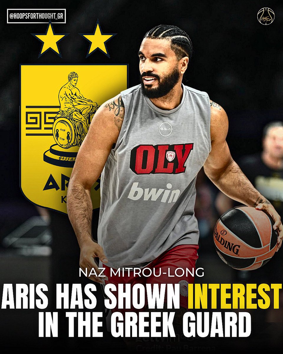 hoopsfthoughtgr's tweet photo. 🚨Naz Mitrou-Long is on Aris’s radar.
Despite being under contract until 2026, the player will not be staying in Piraeus 👀
Via @MFyrogenis | @Olegr470656
#hoopsforthoughtgr #mitroulong #olympiacosbc #aris #arisbc #arisfc #basketball #greece https://t.co/POd5rY0p4b