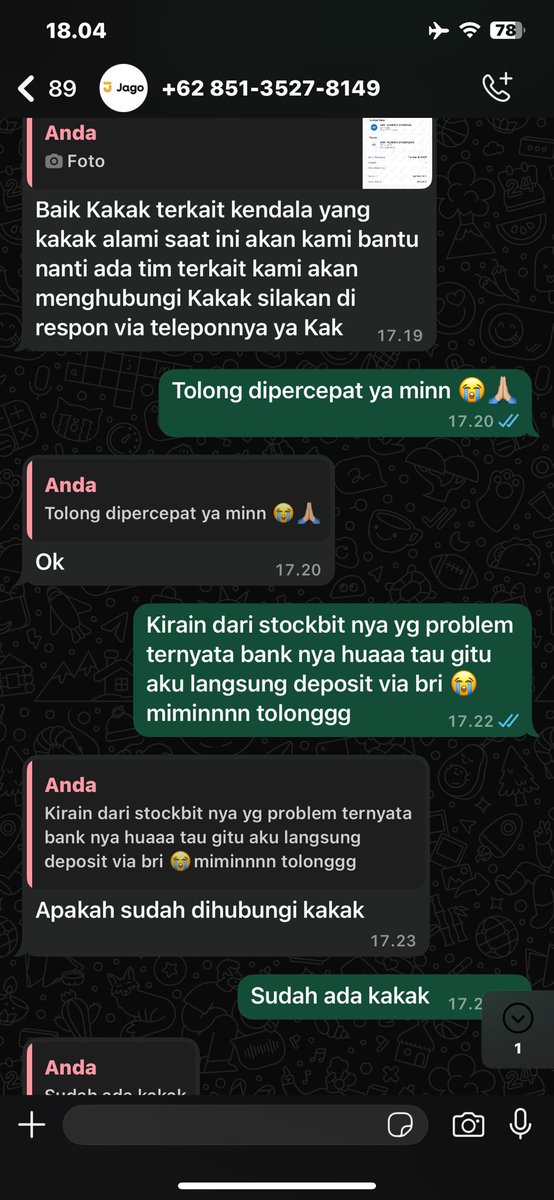 bobaboem's tweet photo. @AiSlimx @gojekindonesia Sumpah gw hampir ketipu garagara bank jago problem terus ada yg chat dari official bank jago kirain beneran mau bantu ternyata makin sana makin nyuruh bukti shoope pinjam dll terus harus cairkan limit shopee pinjam segala hati hati guysss😭😭😭 https://t.co/mJaj6rD7DT