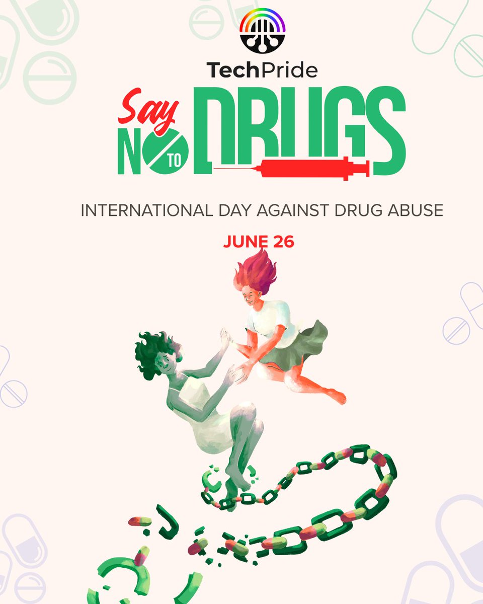 TechprideA's tweet image. 🛑 Say NO to drugs, say YES to life!
On #June26, we mark the #InternationalDayAgainstDrugAbuse.
TechPride stands with marginalized &amp;amp; vulnerable groups—especially women &amp;amp; girls—breaking free from addiction.

#SayNoToDrugs
#DrugFreeNigeria
#SupportRecovery
#BreakTheChains