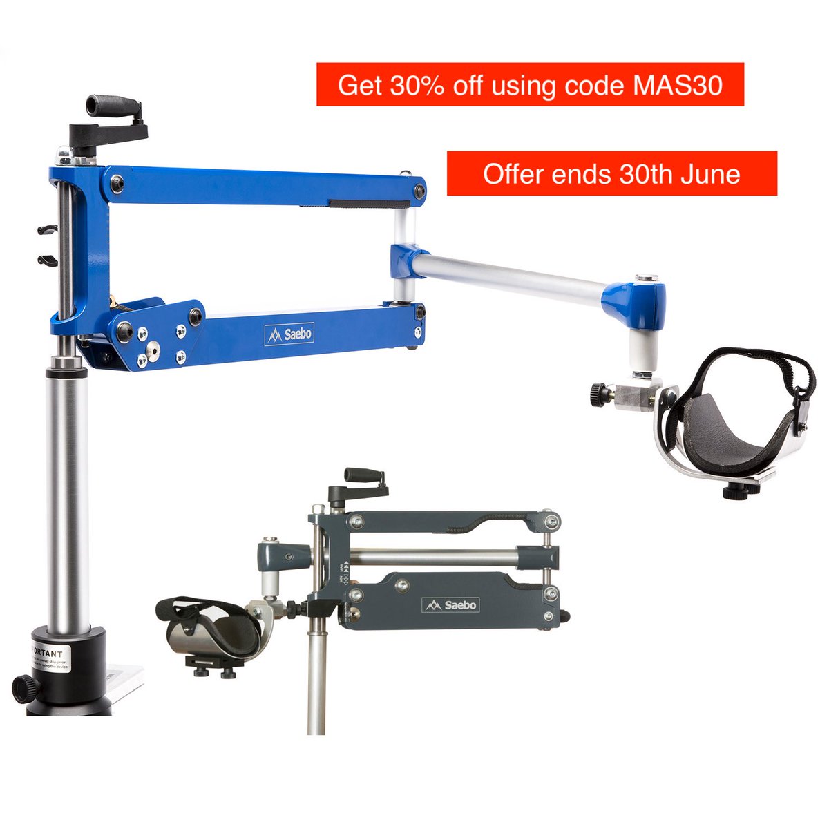 And we have also added our SaeboMAS and SaeboMAS Mini into our limited time sale