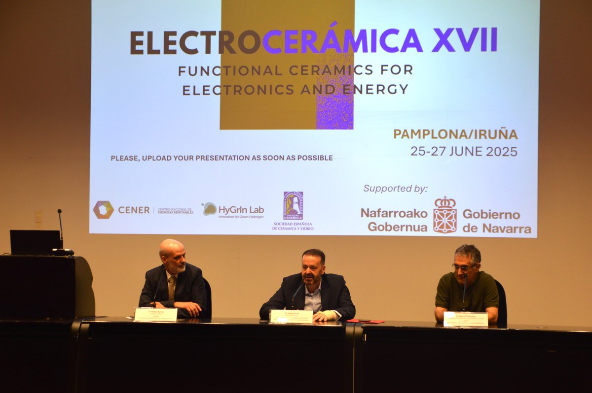 🎯 LOS MATERIALES #ELECTROCERÁMICOS Y SUS #APLICACIONES, A ESTUDIO EN UN CONGRESO EN #PAMPLONA. Entre el miércoles 25 y el viernes 27 se está celebrando en #Pamplona el Congreso de #ElectrocerámicaXVII, un evento en cuya apertura institucional celebrada esta mañana, han