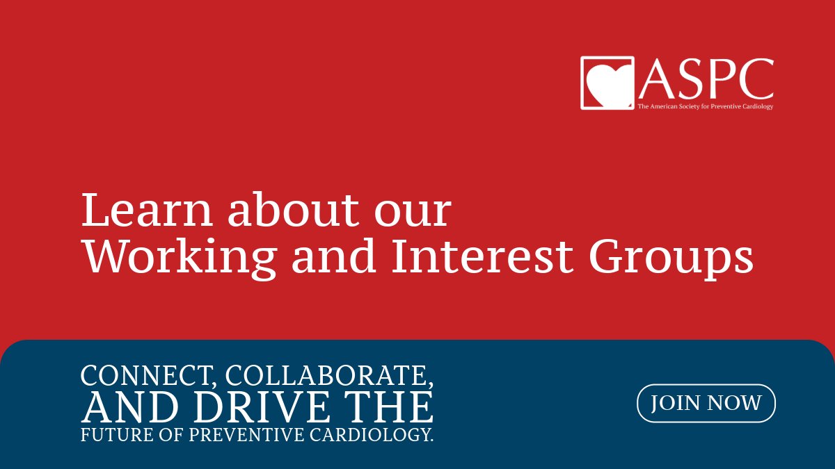 ASPC (@aspcardio) on Twitter photo Want to get more involved in preventive cardiology?
Join an ASPC Working or Interest Group to connect, lead, and make an impact in areas that matter to you.
💡 Member-driven.
📬 contact@aspconline.org
🔗 aspconline.org/aspc-working-a…
#ASPC #PreventiveCardiology #WorkingGroups Want to get more involved in preventive cardiology?
Join an ASPC Working or Interest Group to connect, lead, and make an impact in areas that matter to you.
💡 Member-driven.
📬 contact@aspconline.org
🔗 aspconline.org/aspc-working-a…
#ASPC #PreventiveCardiology #WorkingGroups