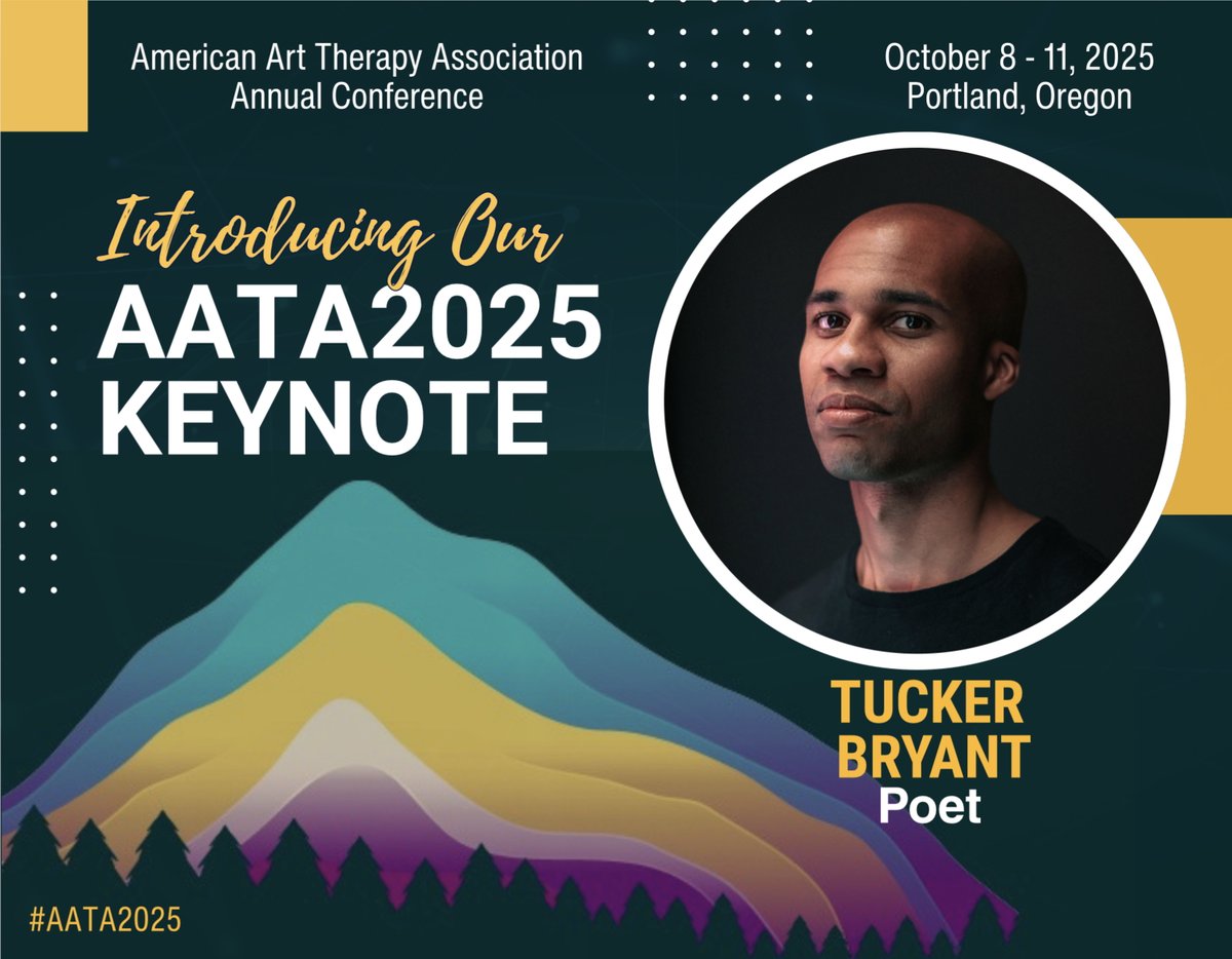 We're so excited to have Tucker Bryant as our keynote at #AATA2025 in Portland! 
✅Join us for an inspiring experience
✅Connect with 1,000+ art therapists from around the world
✅Learn in 150+ CE learning sessions
Early Bird discount rates end JUNE 28!
arttherapy.org/annual-confere…