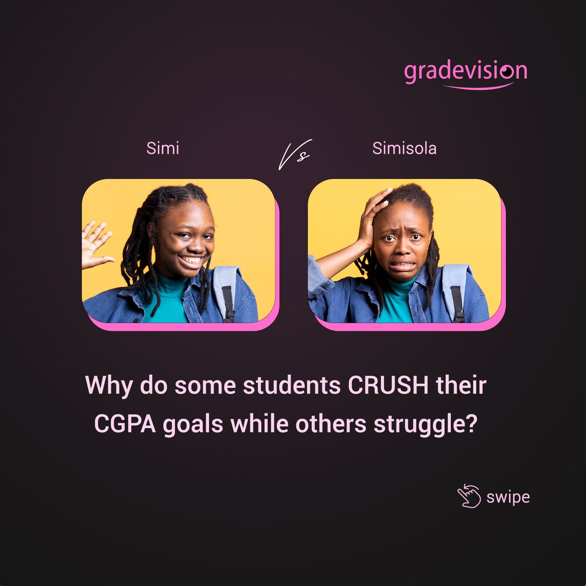 GradeVision's tweet photo. Want a 5.0 CGPA? It's not luck. It's strategy.
Swipe to see how smart students stay ahead.
You too can be like simi.
Drop 'GOAL' if you are ready to upgrade your grades.
#gradevision https://t.co/OscIWdNo6z