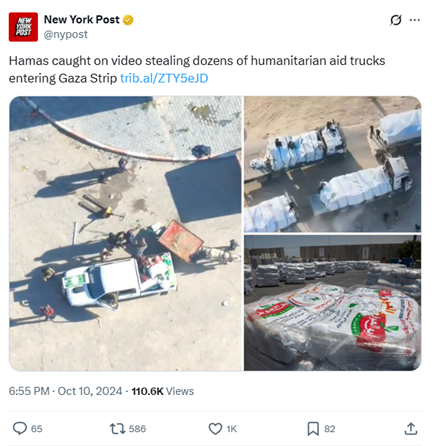 4mediastandards's tweet image. UNICEF's @1james_elder told @BBCr4Today that there is no evidence to support claims that Hamas diverts aid.
He also says the UN tracks aid from registration to delivery. @1james_elder, did you manage to track where this shipment looted by Hamas went?