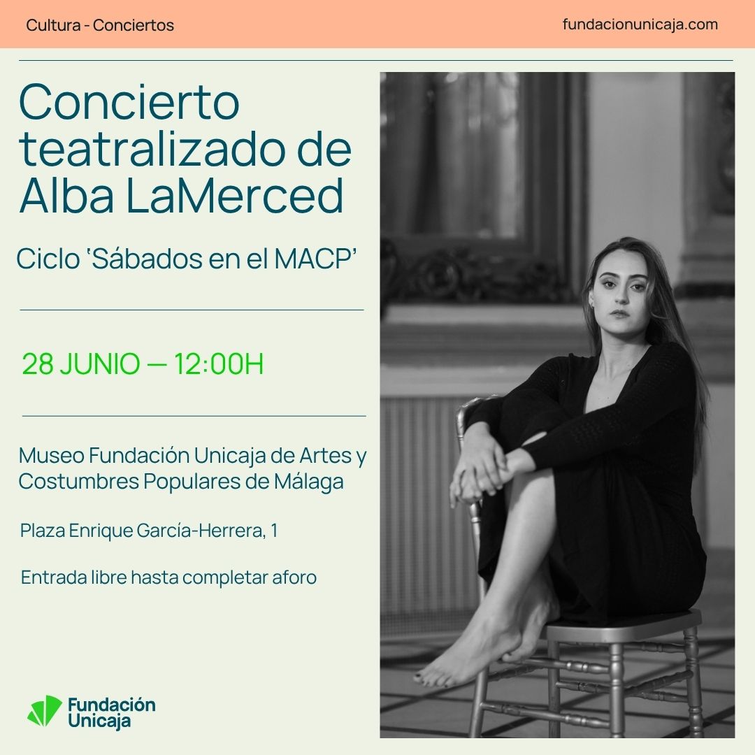 🎶Este sábado no te pierdas el concierto teatralizado 'Cruzar', de <a href="/albalamerced/">Alba</a>. Un espectáculo que fusiona música, poesía y sororidad a través de las mujeres lorquianas.
👉Ciclo 'Sábados en el #MACP'.
🕕12:00h
🎟️Libre hasta completar aforo.
is.gd/OQDVIF