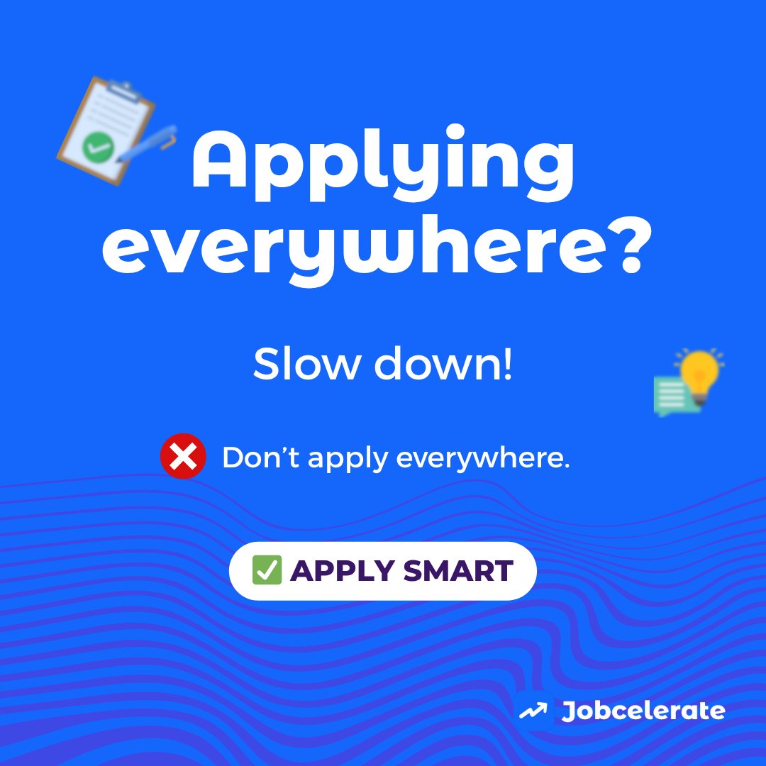 jobcelerate's tweet photo. Let’s be real, opening 100 job tabs and applying blindly doesn’t help.

It leads to burnout. 😮‍💨

Here’s what actually works (and recruiters agree):
✅ One strong resume
✅ One tailored cover letter
✅ One confident application

Then repeat.

#JobSearchTips #CareerTruth https://t.co/HXXwYIU7IA