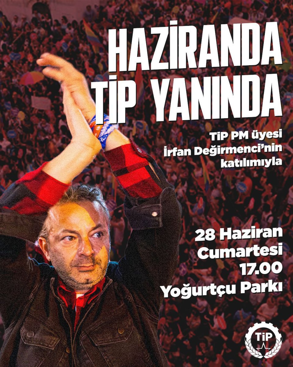 Tüm yurttaşlarımızın eşit hakları ve özgürce varoluşu için vardık, varız, var olacağız!

PM üyemiz İrfan Değirmenci’nin katılımıyla Cumartesi günü forumda buluşuyoruz. Haziranda TİP Yanında!

📅 28 Haziran Cumartesi 
🕣17:00
📍Kadıköy Yoğurtçu Parkı