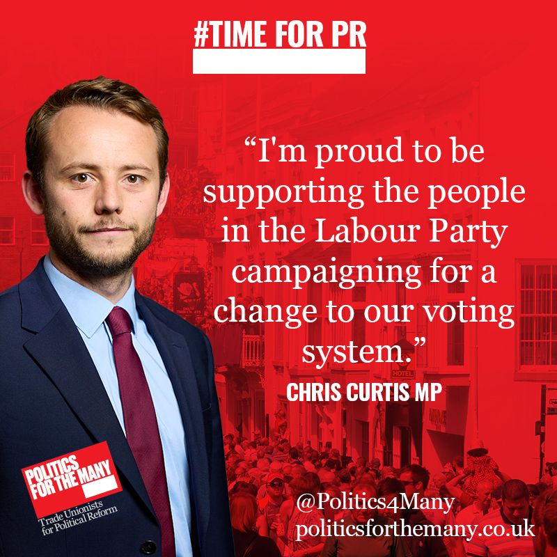 Under our current voting  system, all too often the seats of parties which support trade union rights &amp; social justice don't match votes. 
politicsforthemany.co.uk/?utm_campaign=…