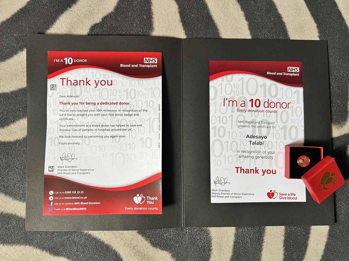 Damsel (@simply_sayo) on Twitter photo After being banned for a year due to low iron, I finally got my 10 donor badge 🥰🩸😄
<a href="/GiveBloodNHS/">Give Blood NHS 🩸🩹</a> needs 16,000 new donors from Black heritage backgrounds to meet the demands. Especially as Sickle Cell is the fast growing genetic condition in the U.K
blood.co.uk 🫶🏾 After being banned for a year due to low iron, I finally got my 10 donor badge 🥰🩸😄
<a href="/GiveBloodNHS/">Give Blood NHS 🩸🩹</a> needs 16,000 new donors from Black heritage backgrounds to meet the demands. Especially as Sickle Cell is the fast growing genetic condition in the U.K
blood.co.uk 🫶🏾