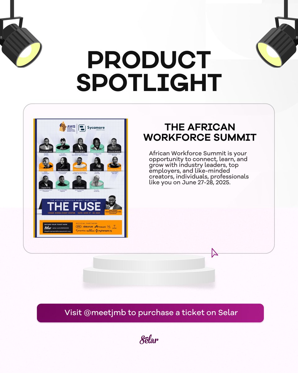 Selar (@tryselar) on Twitter photo African Workforce Summit 2025 by <a href="/MeetJMB/">Ọgá HR: the african workforce guy</a>
Two days to connect, learn, and grow with top employers, industry leaders, and fellow professionals.
Expect real opportunities, hands-on learning, and the chance to level up your career or business.
Happening June 27–28.
Click the link African Workforce Summit 2025 by <a href="/MeetJMB/">Ọgá HR: the african workforce guy</a>
Two days to connect, learn, and grow with top employers, industry leaders, and fellow professionals.
Expect real opportunities, hands-on learning, and the chance to level up your career or business.
Happening June 27–28.
Click the link