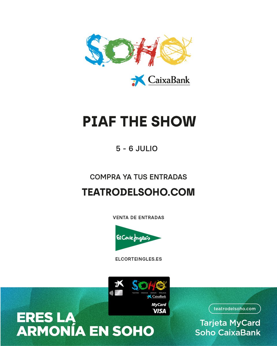 ✨ Piaf! The Show llega a Málaga el 5 y 6 de julio de 2025.

El homenaje más aclamado a Édith Piaf, con Nathalie Lermitte, tras conquistar a más de un millón de espectadores en 50 países.

🎟️ n9.cl/l6ho8