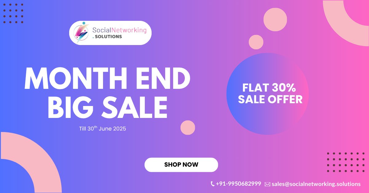 June is ending, but the surprises are just beginning! Get ready to power up your community with a flat 30% discount on all plugins, themes, mobile apps, and more from SocialNetworking.Solutions .

Read more: tinyurl.com/4rksmd7b