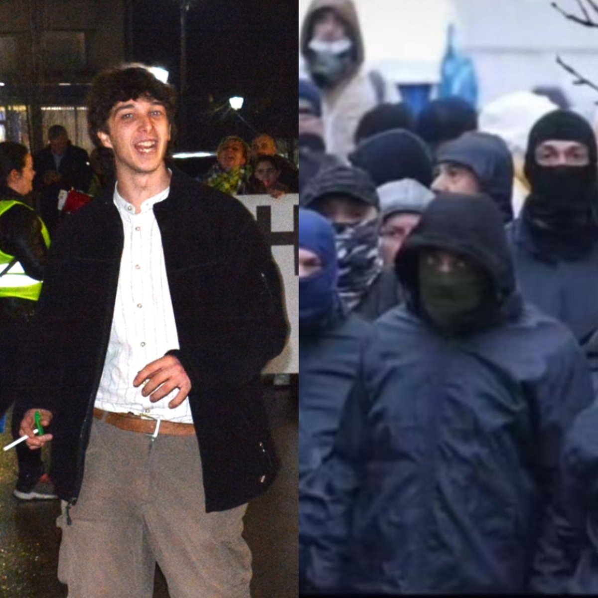mirkotopalovic7's tweet photo. SVE ŠTO TREBA DA ZNATE O OVOJ KRIMINALNOJ SNS VLASTI JE DA JE LEVO NA SLICI ZA NJIH TERORISTA A DESNO STUDENTI KOJI HOĆE DA UČE‼️ https://t.co/rbjuztYn9n