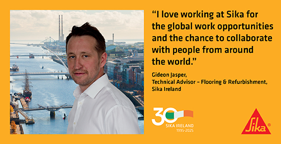 This month’s Employee Spotlight is Gideon Jasper, Technical Sales Advisor – Flooring and Refurbishment.

Thank you Gideon for your dedication and hard work!

Read more about Sika Ireland’s 30th anniversary: spkl.io/6010A6Ubp

#EmployeeSpotlight #30YearsofBuildingTrust