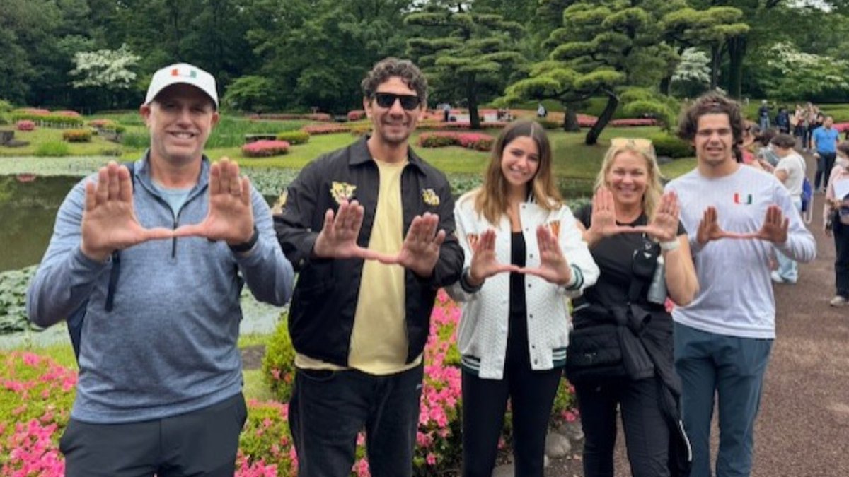 Michael Freedland, B.A. ’94, J.D. ’97, and his family crossed paths with other Canes while exploring the Imperial Palace grounds in Tokyo. Tag us in your photos from your travels throwing up the U to be featured on our pages.
#UMAlumni #CanesForLife #ImperialPalace
