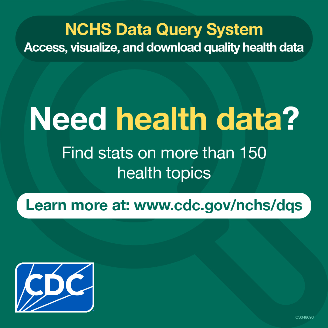 NCHS has updated its Data Query System! It’s easier than ever to visualize important health data using this tool. Explore over 150 health topics with a user-friendly design. bit.ly/4l21AyK