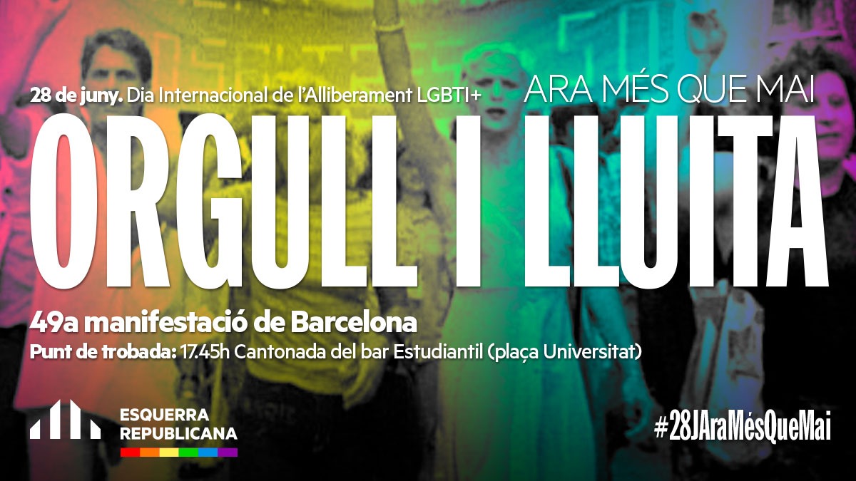 Ens sumem a aquesta convocatòria, avui més que mai cal comprometre's en la lluita i reivindicació dels drets adquirits.

Els drets humans han de continuar sent la nostra principal bandera.