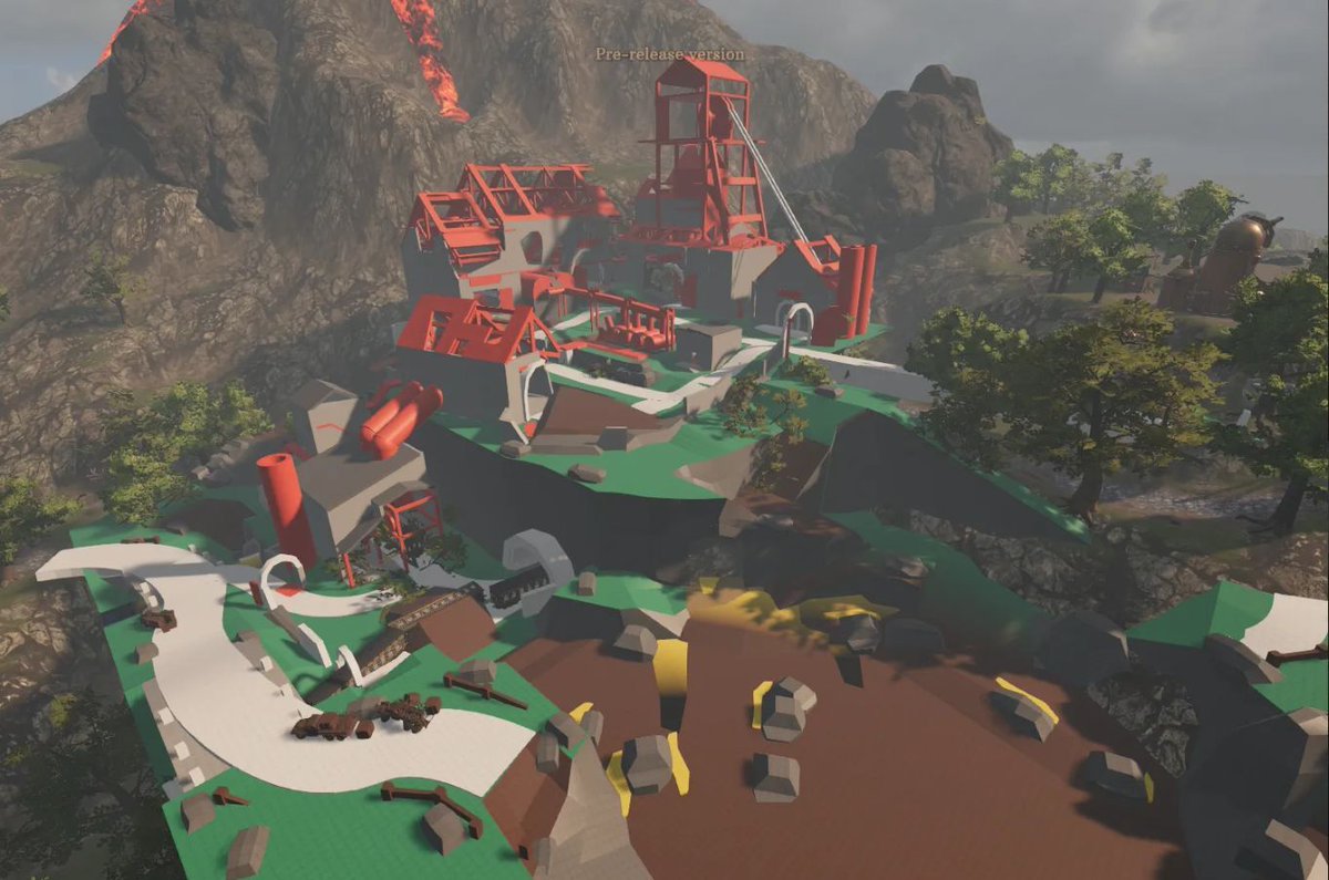 volcanoids's tweet image. Just a whitebox but you can nicely see how much more complex areas will become on the new island.