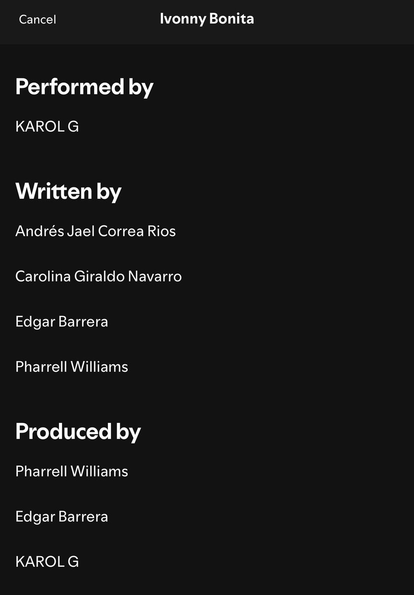 Elizandra_M's tweet photo. @iFokYiu Mucha gente que necesita informarse 🤭🫠 Pharrell Williams forma parte del nuevo álbum de Karol, en una de sus canciones como productor y escritor de la misma. 🫣🫣 https://t.co/DGK3lSJPs8