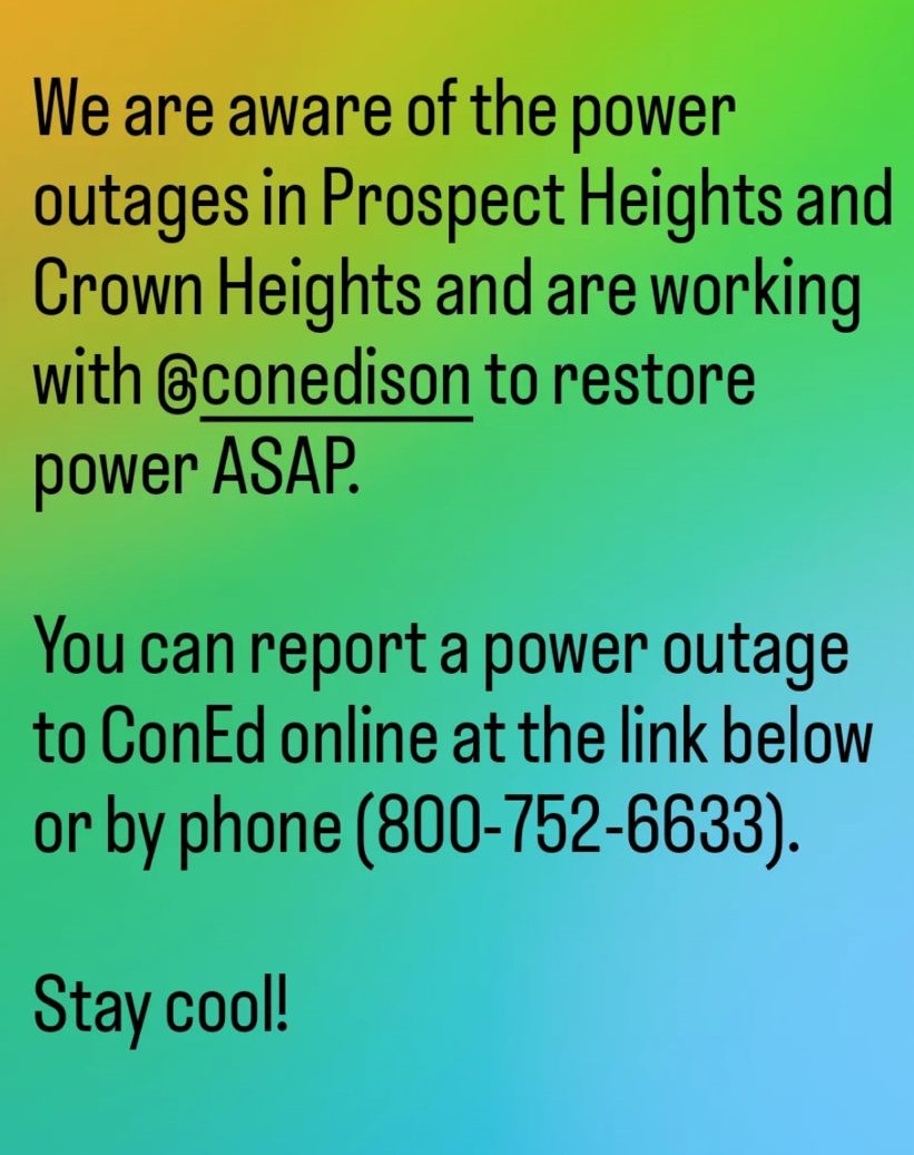 You can report power outages by phone (800-752-6633) or at the following link: coned.com/en/services-an…