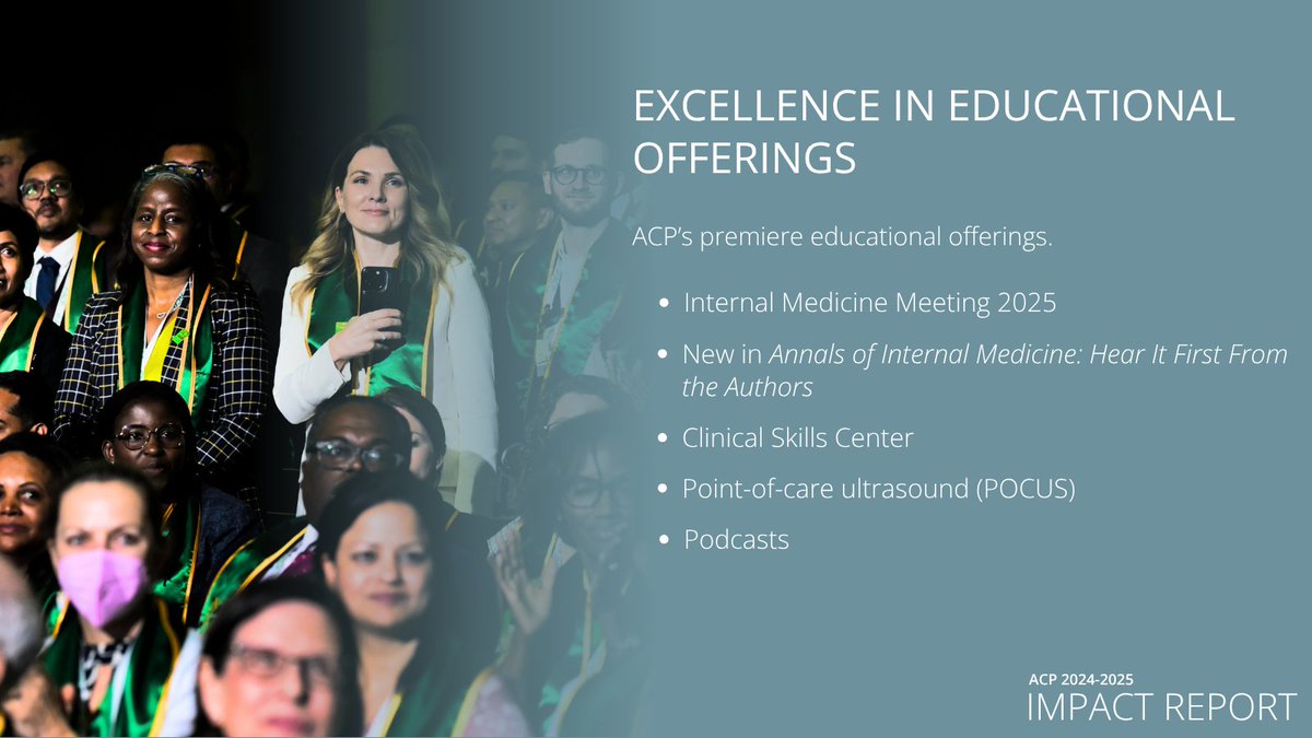 Just released! The ACP 2024-2025 Annual Report highlights significant milestones, strategic initiatives, innovative member-exclusive resources, and the collective impact of our community over the past year. Explore the report today: bit.ly/3TNA9wp #IMProud #IMPhysician